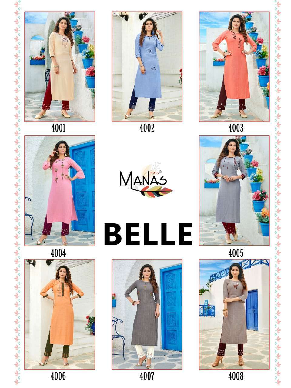 MANAS FAB LAUNCHES BELLE RAYON EMBROIDERY WORK KURTI