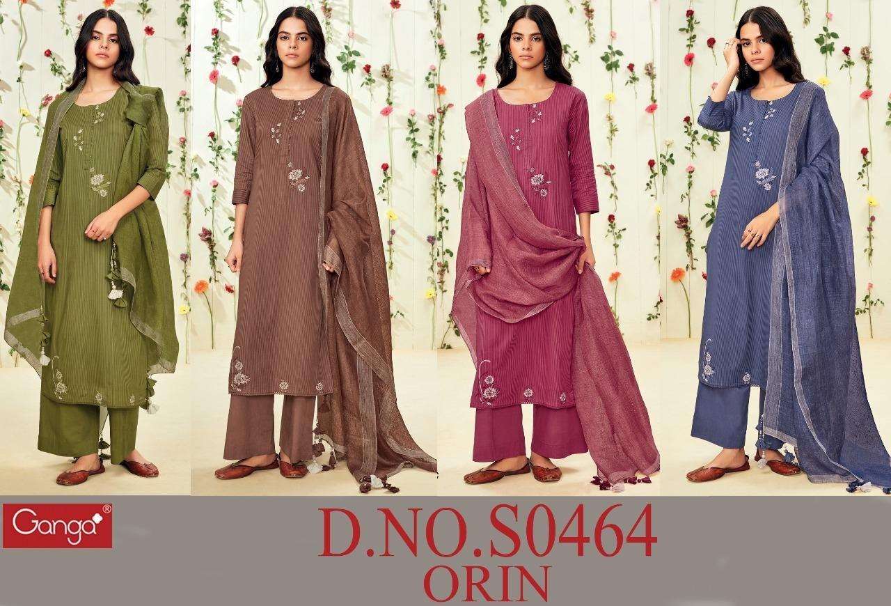 GANGA PRESENTS ORIN S464 PREMIUM COTTON HANDWORK SALWAR KAMEEZ