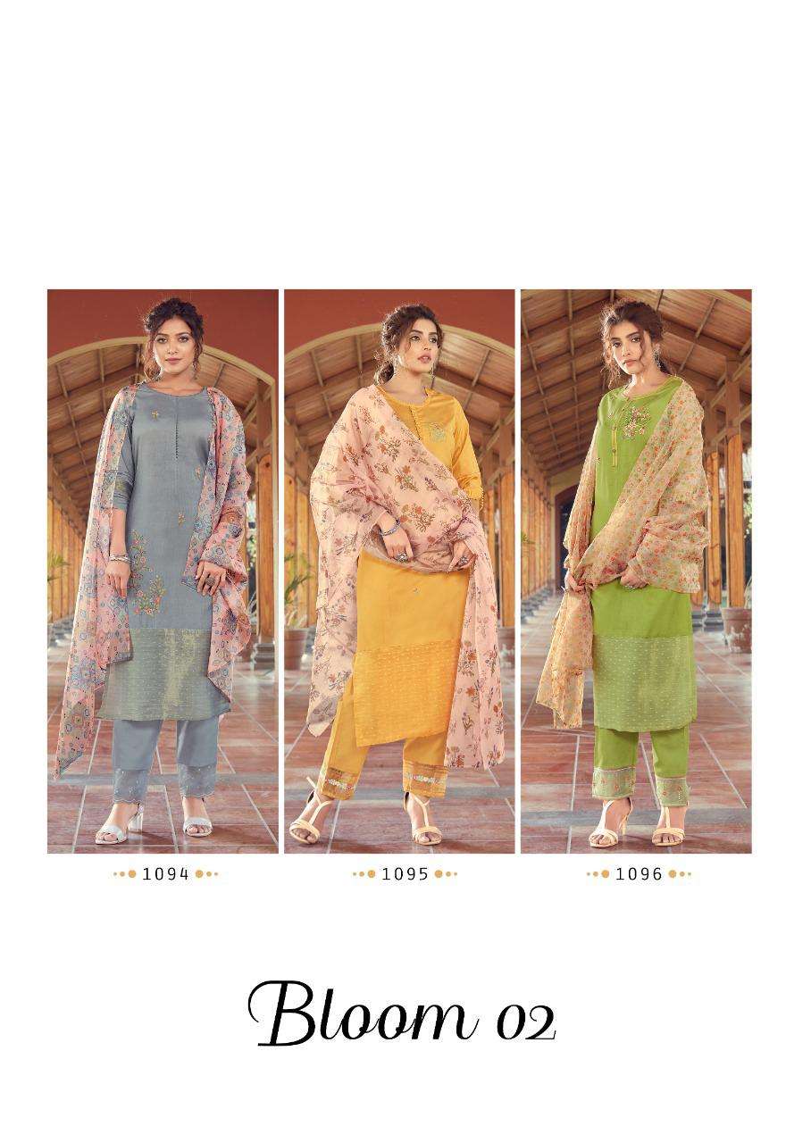 VINK PRESENTS BLOOM 2 PURE VISCOSE EMBROIDERY WHOLESALE KURTI WITH PANTS COLLECTION