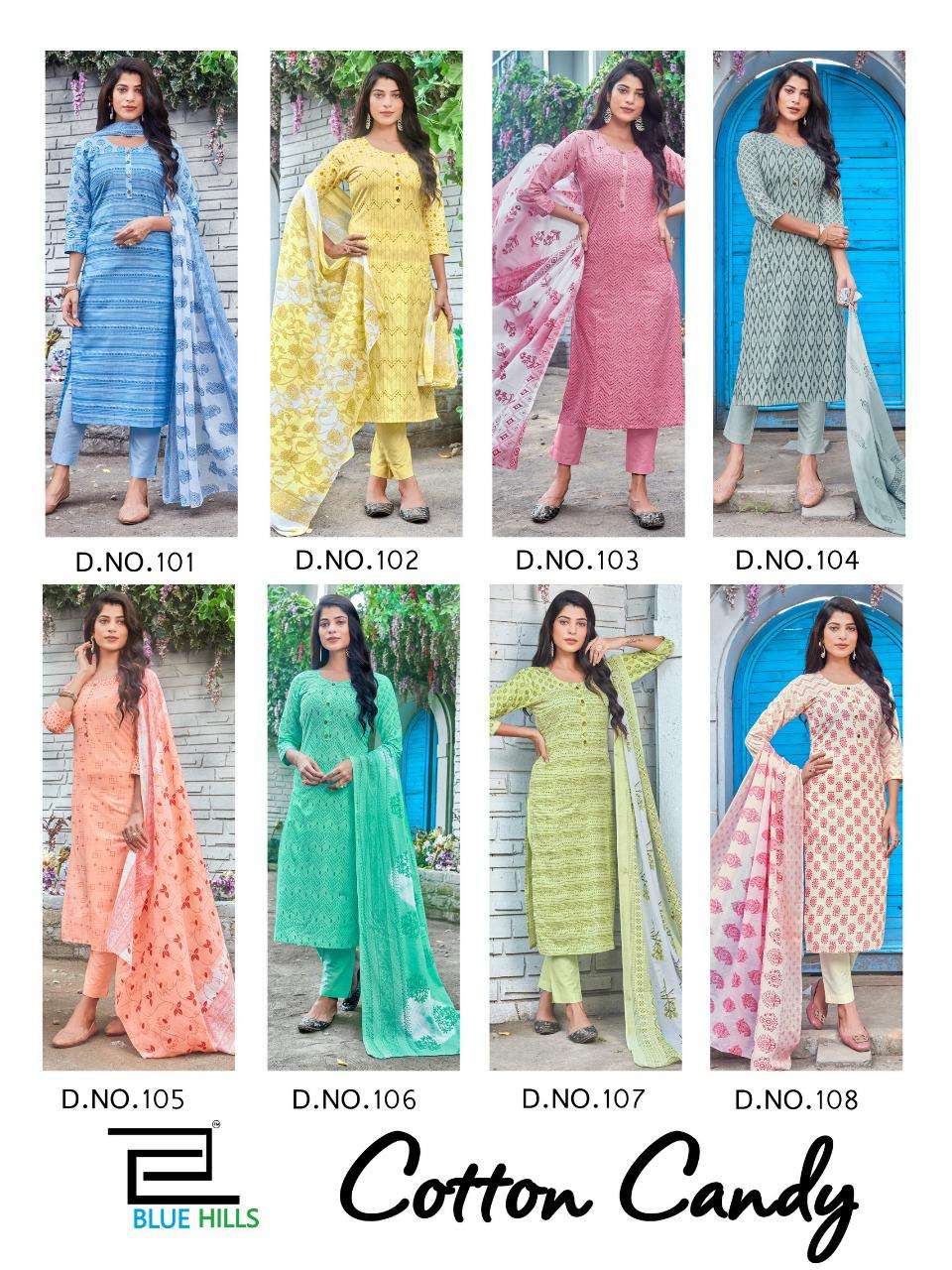 BLUE HILLS PRESENTS COTTON CANDY 1 PRINTED WHOLESALE KURTI WITH BOTTOM