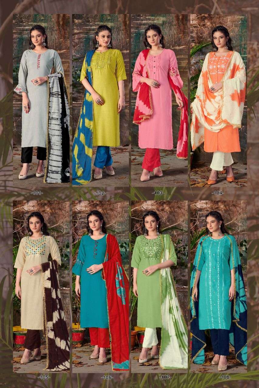 BLUE HILLS PRESENTS SKYLINE VOL 7 RAYON EMBROIDERY READYMADE COLLECTION