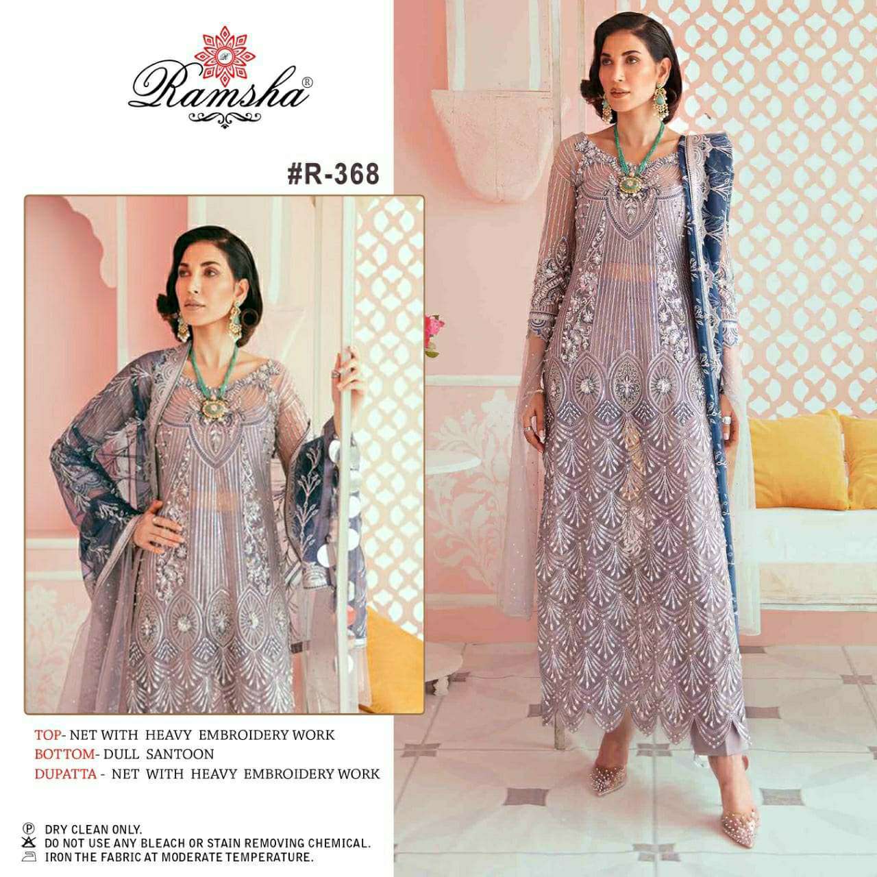 RAMSHA PRESENTS VOL 26 GEORGETTE WITH HEAVY EMBROIDERY WHOLESALE PAKISTANI SUITS