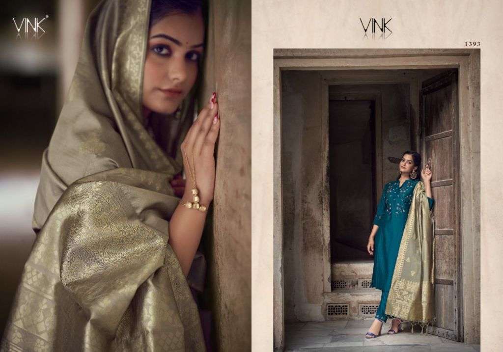 VINK PRESENTS REGAL SILK WITH HANDWORK WHOLESALE READYMADE COLLECTION