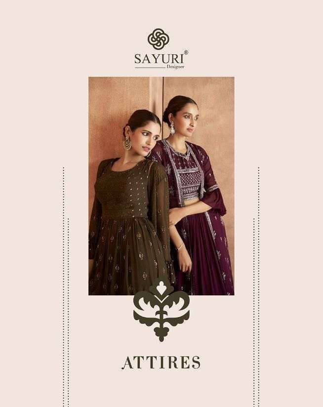 AASHIRWAD CREATION PRESENTS SAYURI ATTIRES GEORGETTE EMBROIDERY WHOLESALE READYMADE COLLECTION