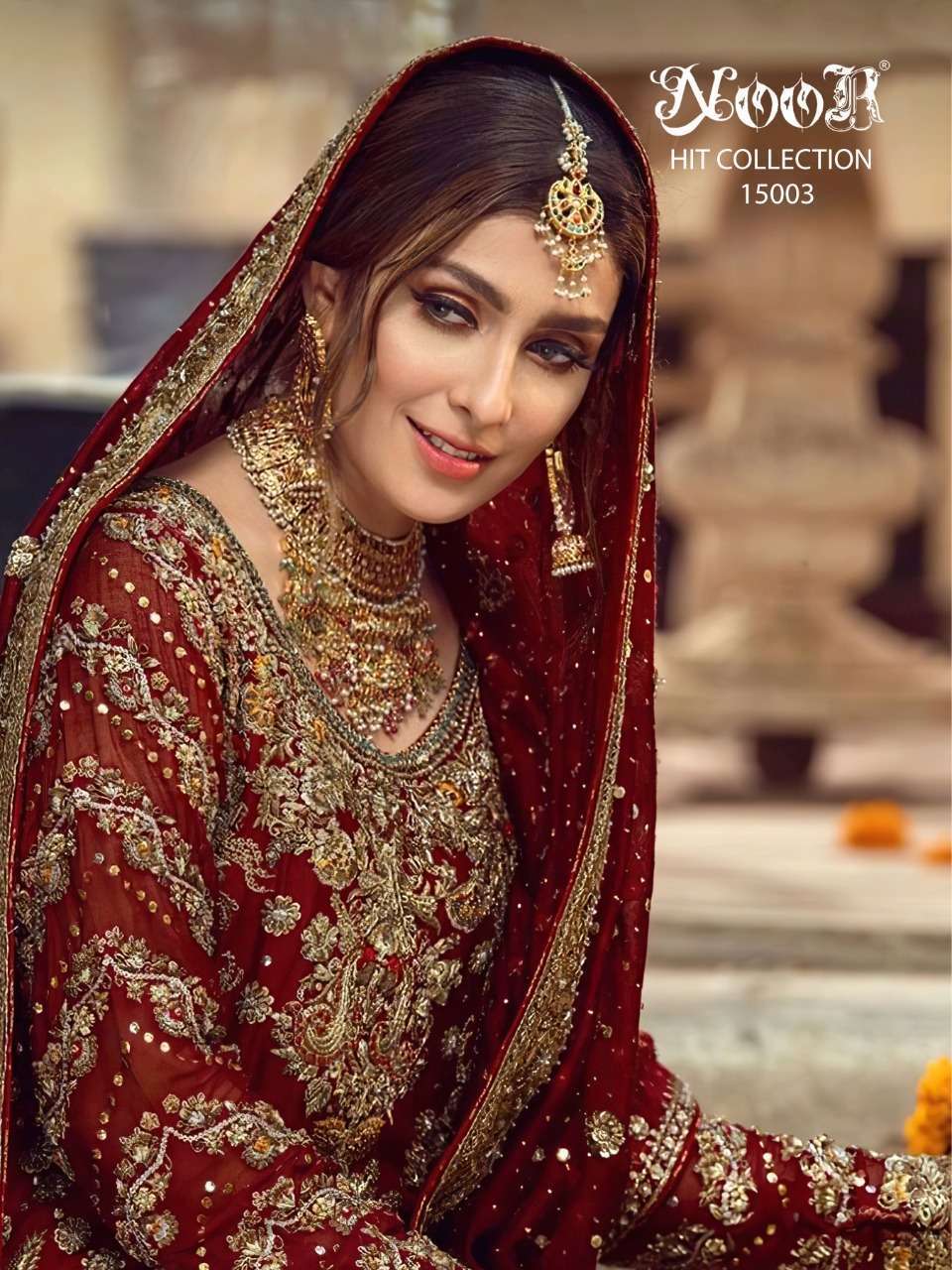 NOOR PRESENTS 15003 HIT COLLECTION FOX GEORGETTE EMBROIDERY WHOLESALE PAKISATANI SUITS