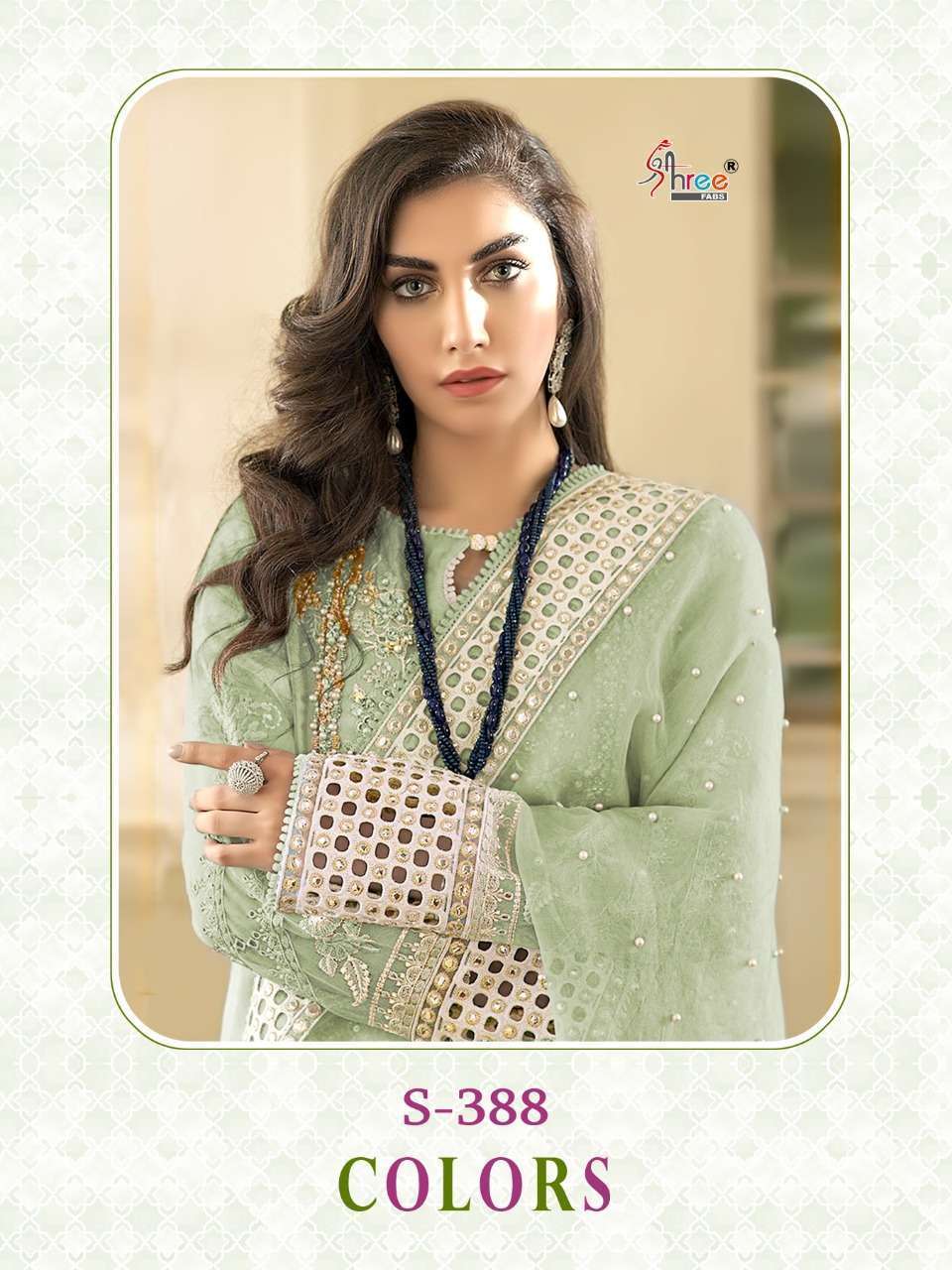 SHREE FAB PRESENTS S 388 COLORS HEAVY GEORGETTE EMBROIDERY WHOLESALE PAKISTANI SUITS