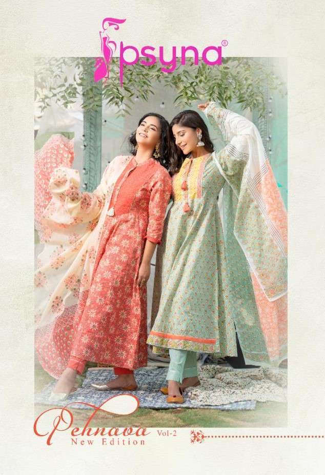 PSYNA PRESENTS PEHNAVA NEW EDITION VOL 2 COTTON WHOLESALE READYMADE COLLECTION