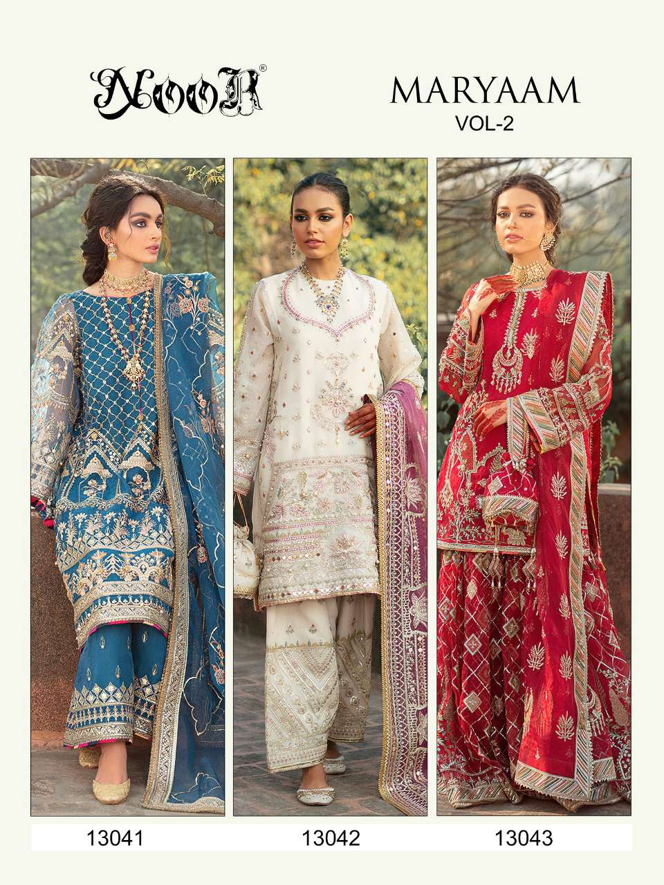 NOOR PRESENTS MARYAAM 2 HEAVY GEORGETTE WITH EMBROIDERY WHOLESALE PAKISTANI SUIT