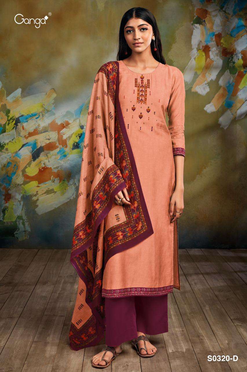 Ganga Vera 1867 Cotton Silk Printed With Embroidery Designer Fancy Sui