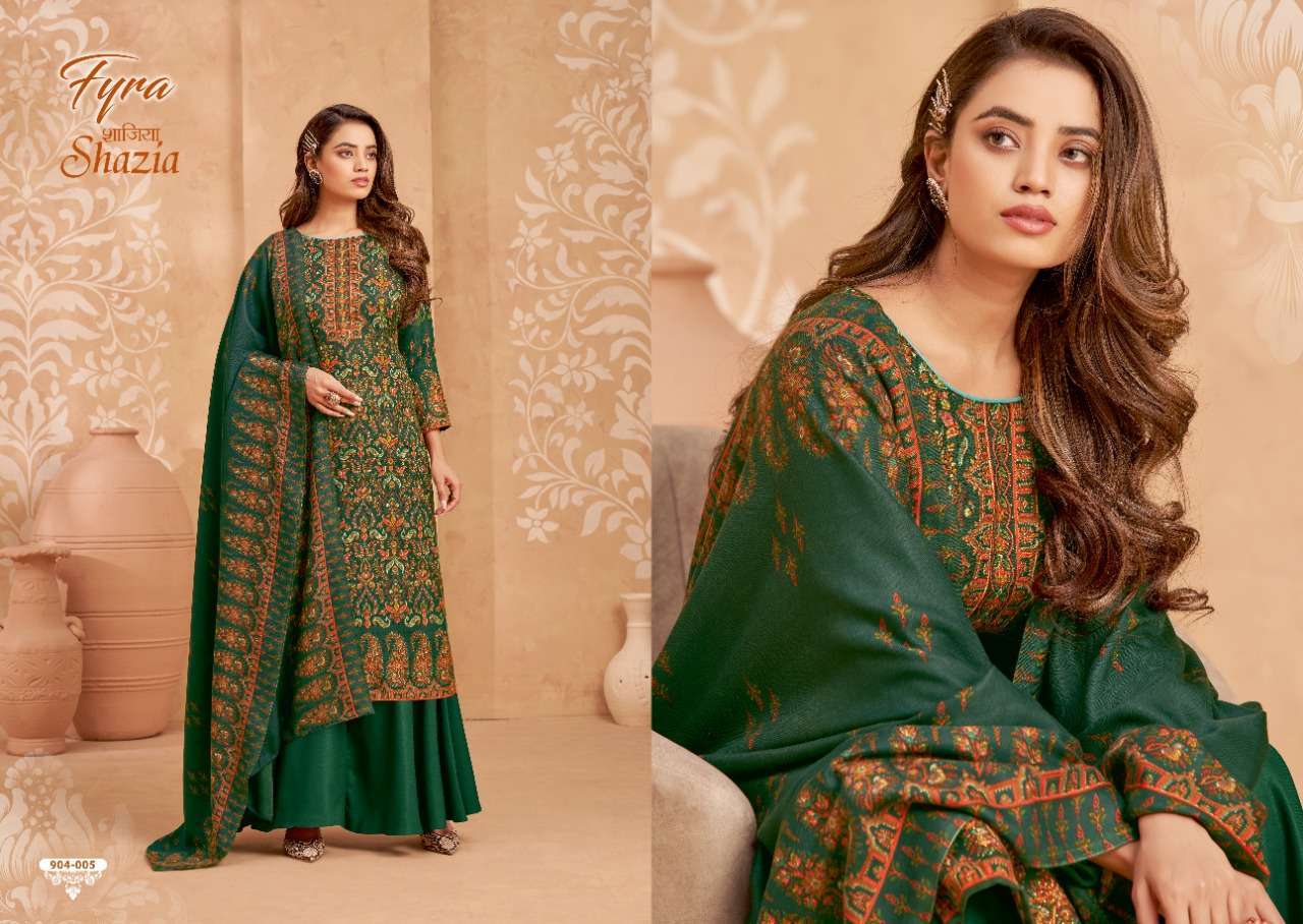 ALOK SUITS PRESENTS FYRA SHAZIA PURE WOOL PASHMINA WHOLESALE SALWAR KAMEEZ