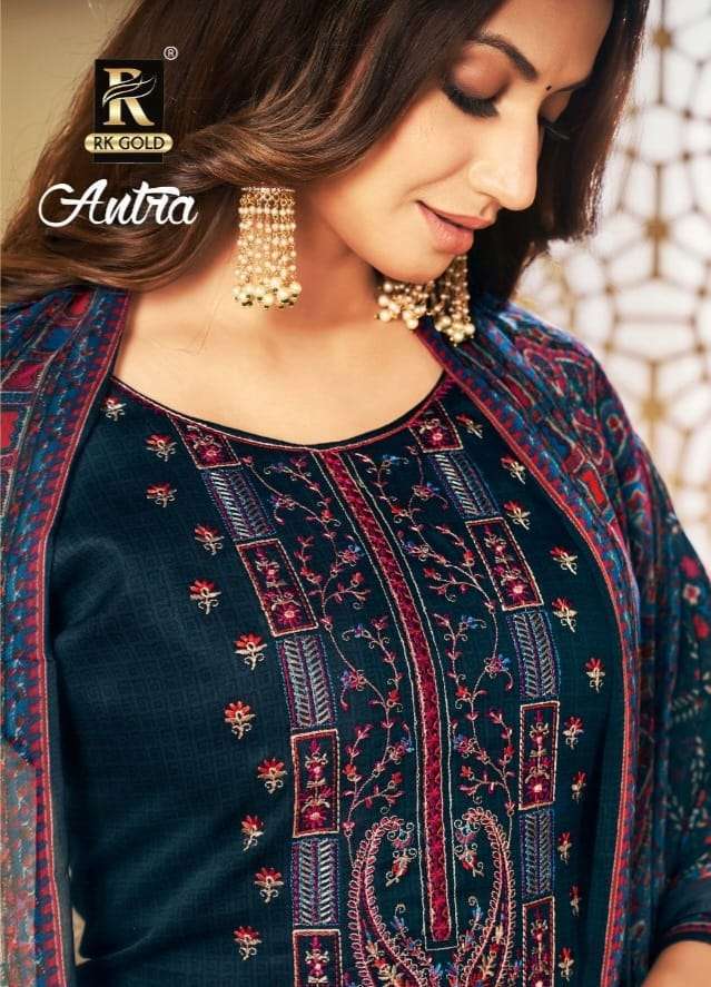 RK GOLD PRESENTS ANTRA PURE JAAM COTTON EMBROIDERY WHOLESALE SALWAR KAMEEZ