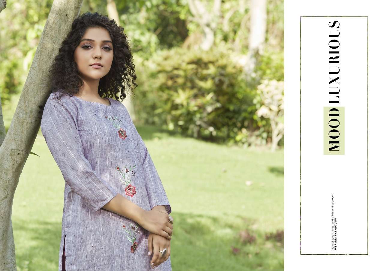 KALAROOP PRESENTS VINTAGE LINEN WITH EMBROIDERY WHOLESALE KURTI WITH PANT COLLECTION