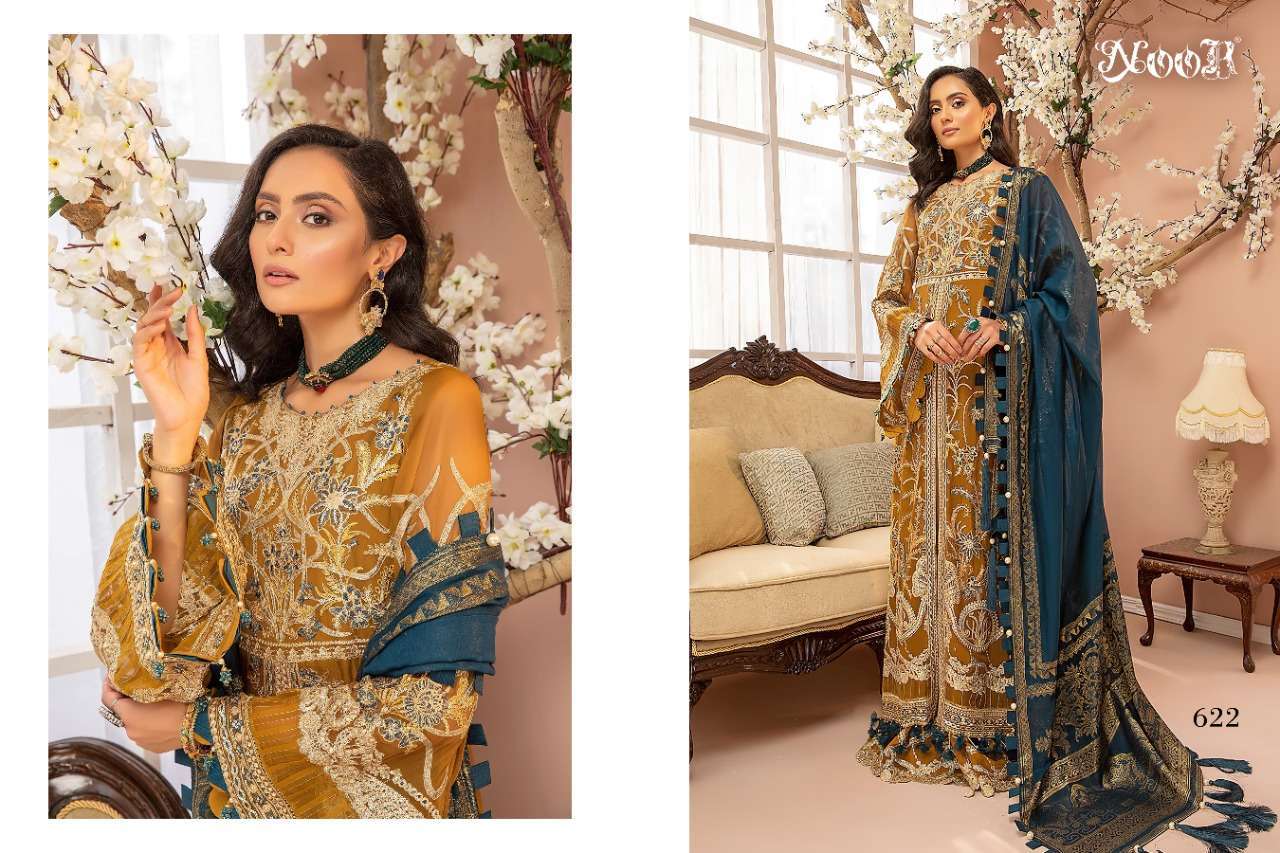 NOOR PRESENTS INLAYS GEORGETTE EMBROIDERY WHOLESALE PAKISTANI SUITS