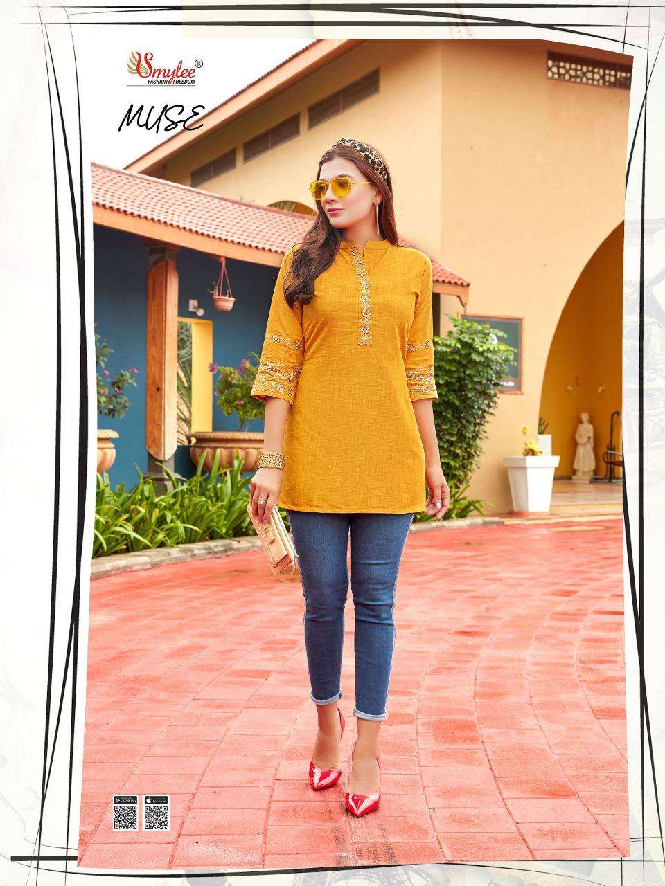 SMYLEE FASHION PRESENTS MUSE RAYON WHOLESALE WESTRN TOPS