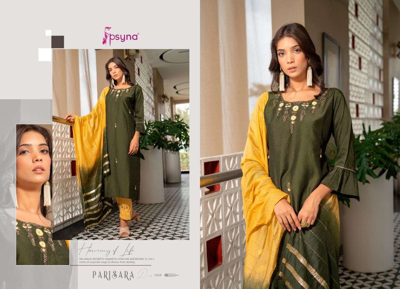 PSYNA PRESENTS PARISARA CHINON EMBROIDERY WHOLESALE READYMADE COLLECTION