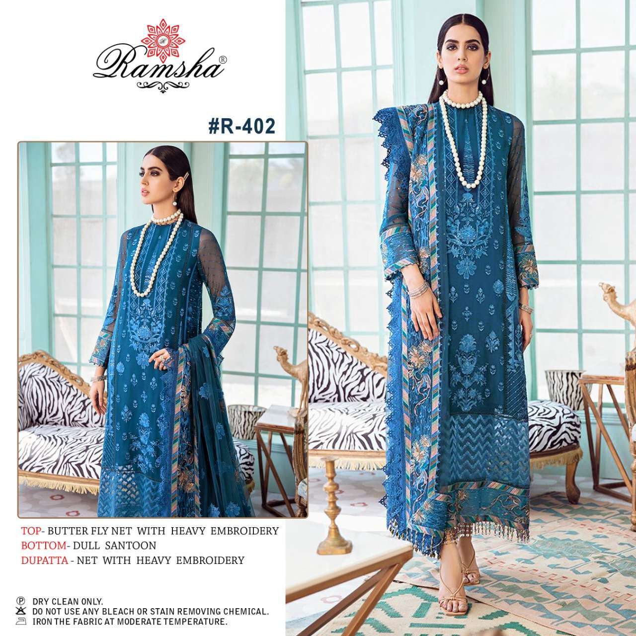 RAMSHA PRESENTS VOL 31 BUTTERFLY NET EMBROIDERY WHOLESALE PAKISTANI SUITS
