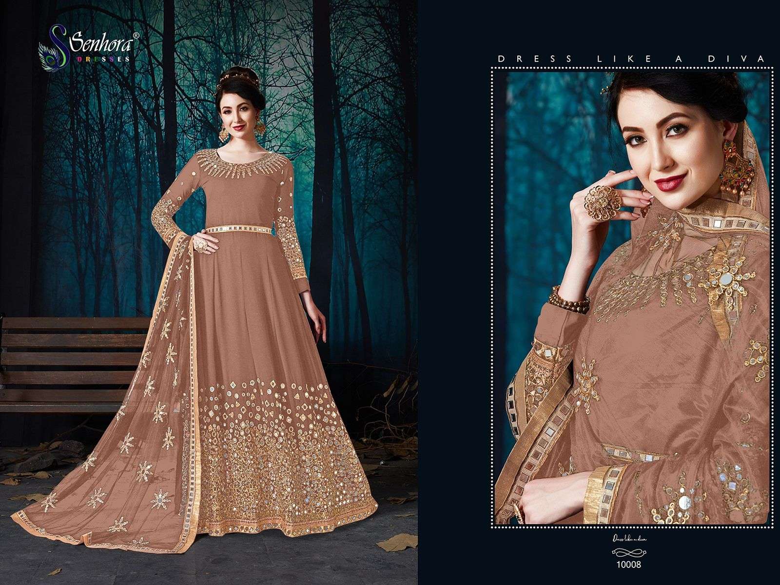 SENHORA PRESENTS SUPER HITS MIRROR GEORGETTE EMBROIDERY WHOLESALE SALWAR KAMEEZ