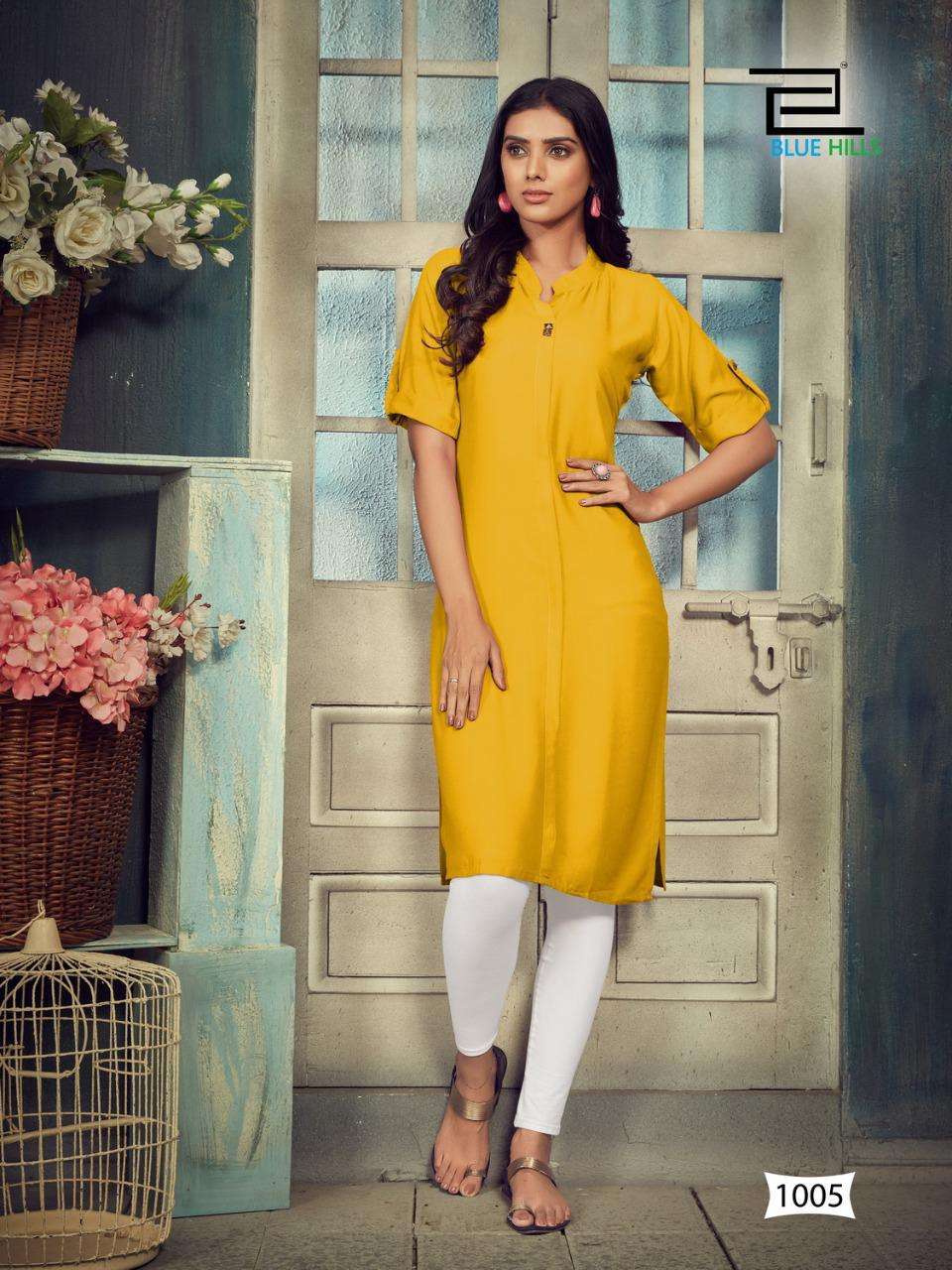 BLUE HILLS PRESENTS COLORBAR VOL 10 HEAVY RAYON DAYED WHOLESALE KURTI