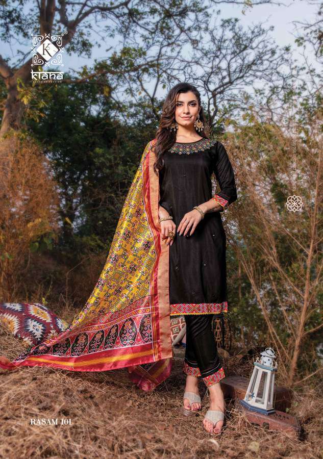 KIANA PRESENTS RASAM MUSLIN SILK PRINT WITH SEQUANCE WHOLESALE READYMADE COLLECTION