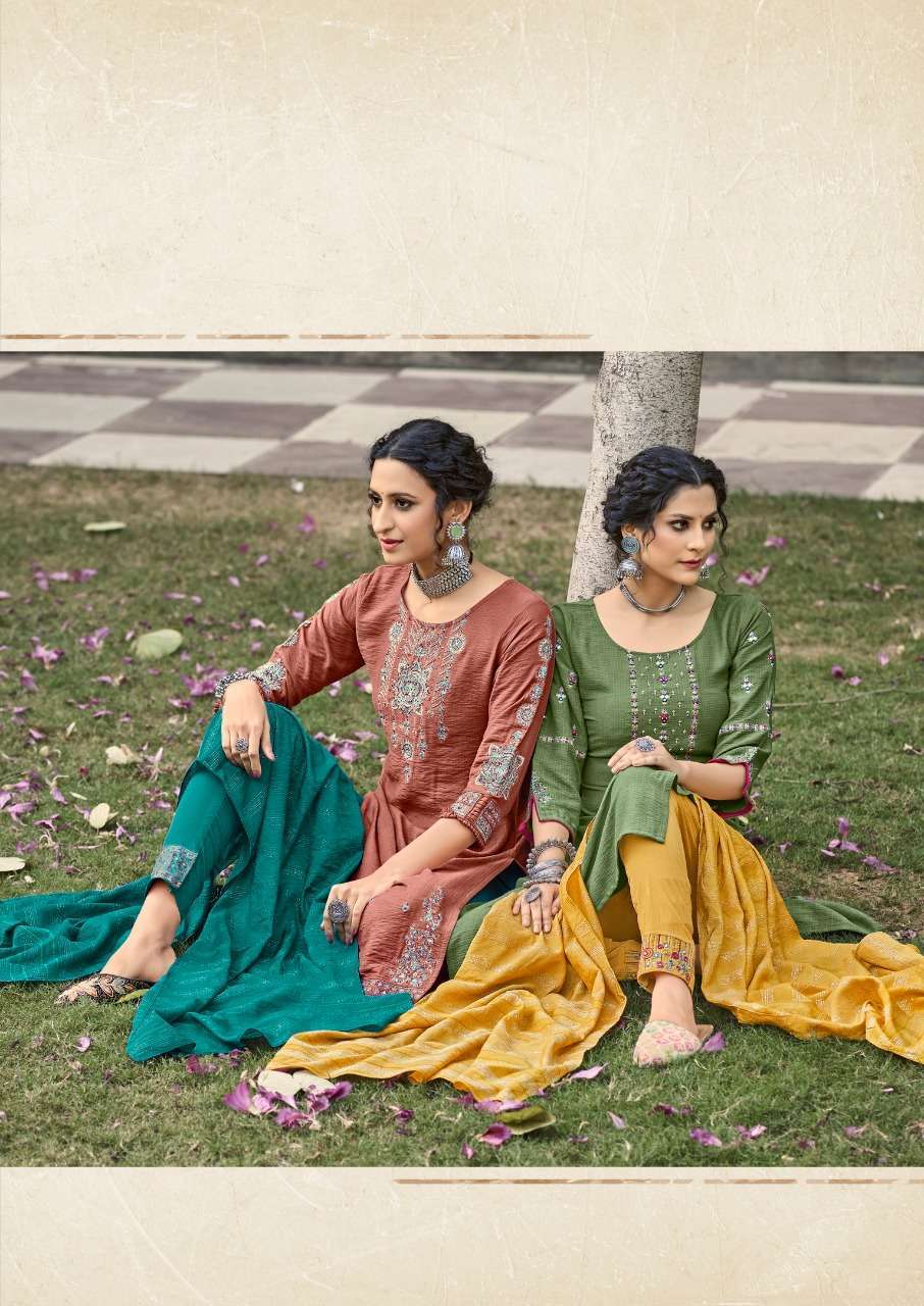 KOODEE PRESENTS RIZA VOL 1 VISCOSE DOBBY EMBROIDERY WHOLESALE READYMADE COLLECTION