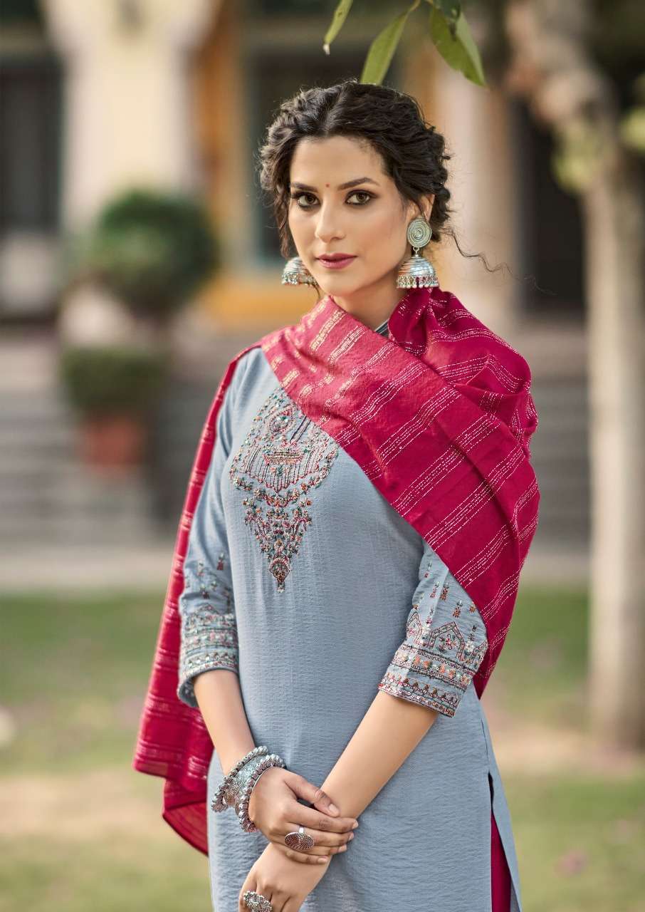 KOODEE PRESENTS RIZA VOL 1 VISCOSE DOBBY EMBROIDERY WHOLESALE READYMADE COLLECTION