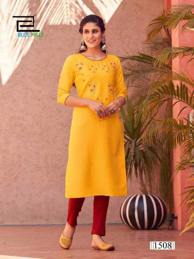 BLUE HILLS PRESENTS COLORBAR VOL 15 RAYON DOBBY WHOLESALE KURTI