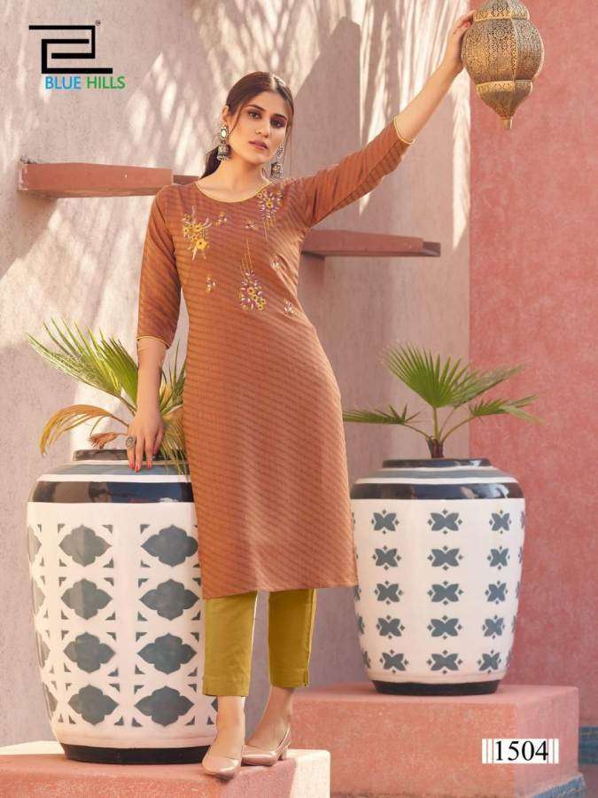 BLUE HILLS PRESENTS COLORBAR VOL 15 RAYON DOBBY WHOLESALE KURTI