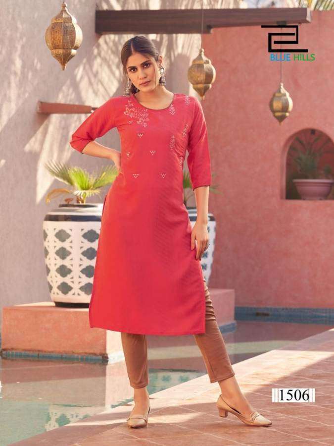 BLUE HILLS PRESENTS COLORBAR VOL 15 RAYON DOBBY WHOLESALE KURTI