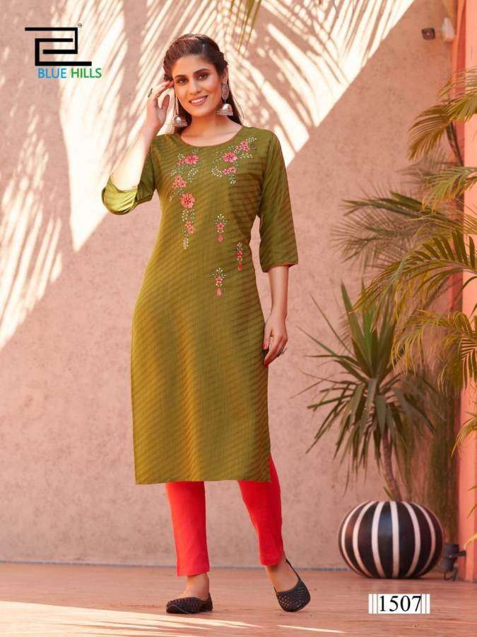 BLUE HILLS PRESENTS COLORBAR VOL 15 RAYON DOBBY WHOLESALE KURTI