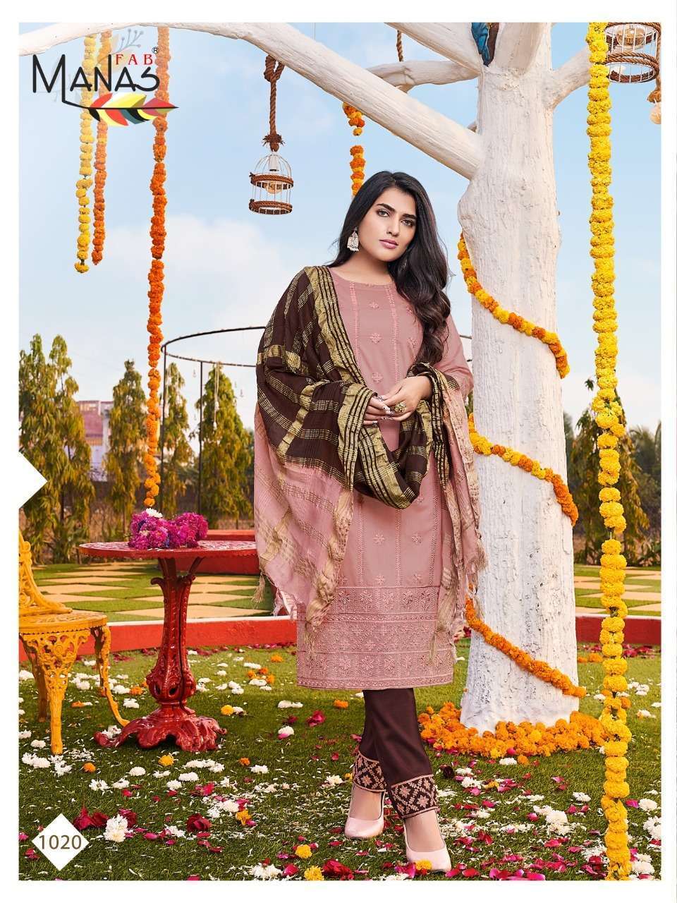 MANAS FAB PRESENTS LUCKNOWI VOL 4 CHINON LUCKNOWI WHOLESALE READYMADE COLLECTION