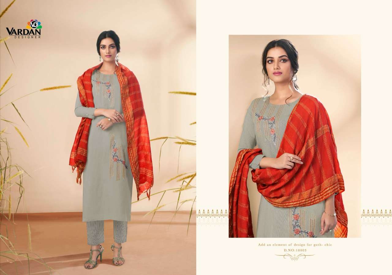VARDAN PRESENTS RADHIKA VOL 1 COTTON WITH EMBROIDERY WHOLESALE READYMADE COLLECTION