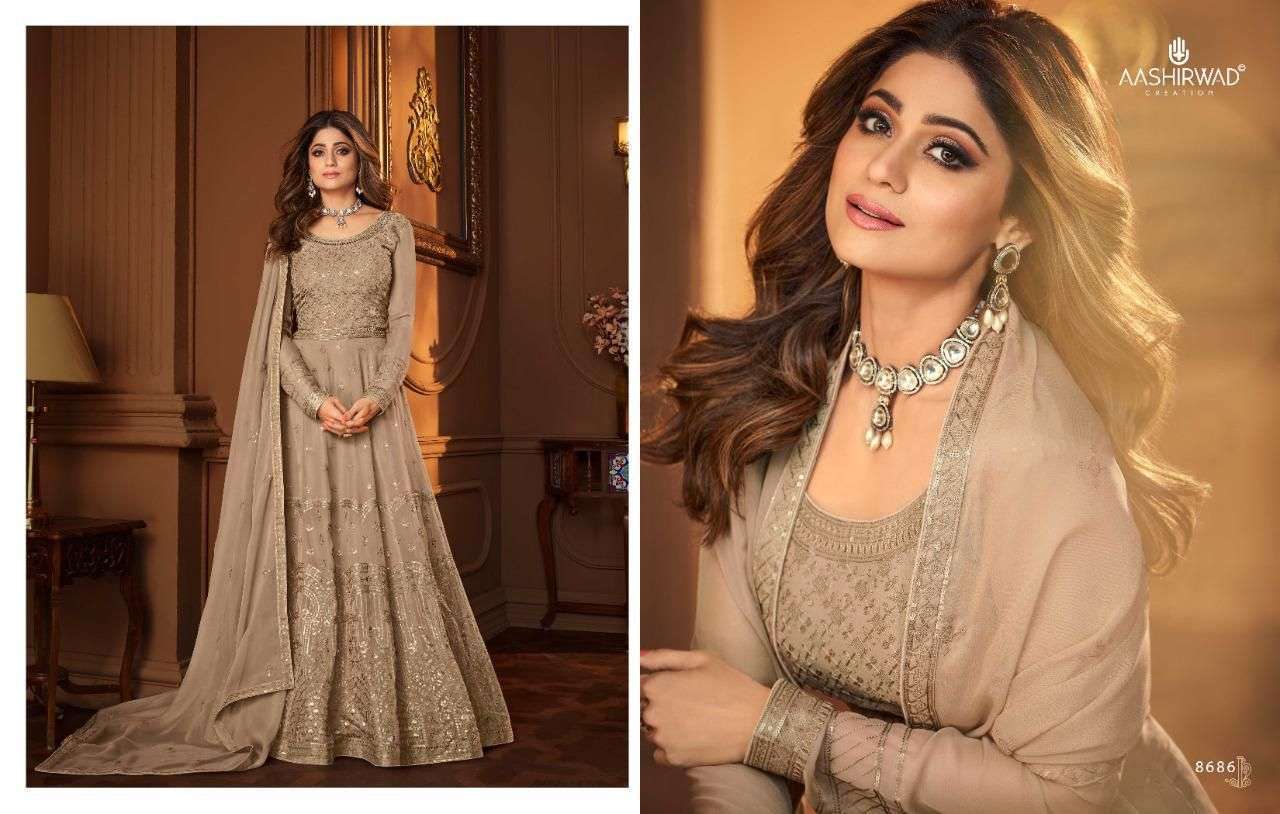 AASHIRWAD CREATION PRESENTS VINTAGE GEORGETTE SEQUANCE WHOLESALE SALWAR KAMEEZ