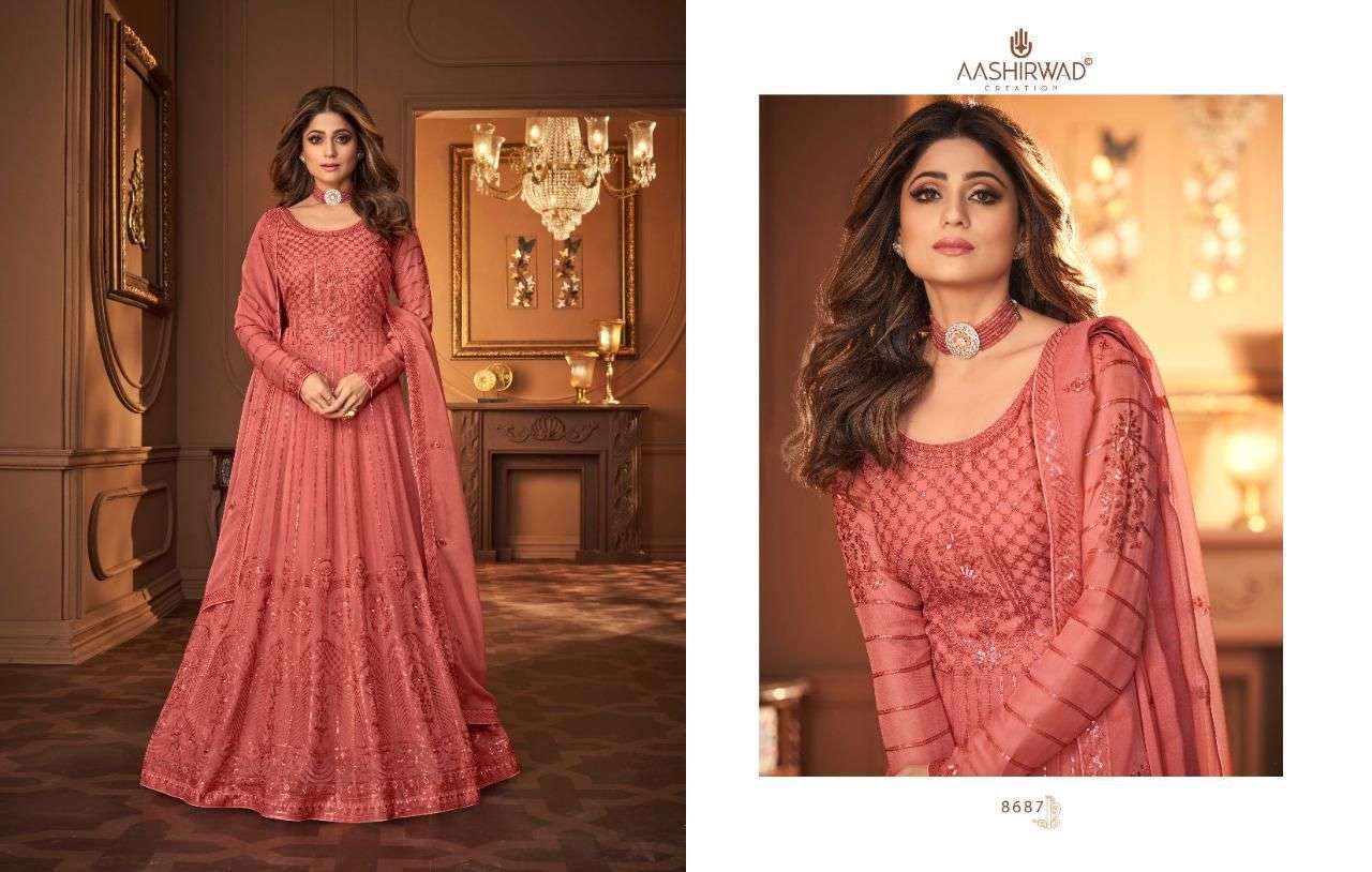 AASHIRWAD CREATION PRESENTS VINTAGE GEORGETTE SEQUANCE WHOLESALE SALWAR KAMEEZ