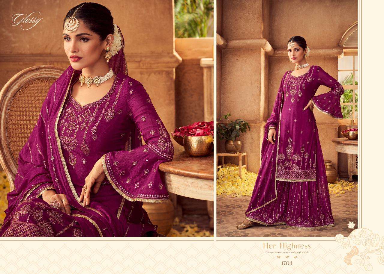 GLOSSY PRESENTS ANTRA CHINON EMBROIDERY WHOLESALE SALWAR KAMEEZ