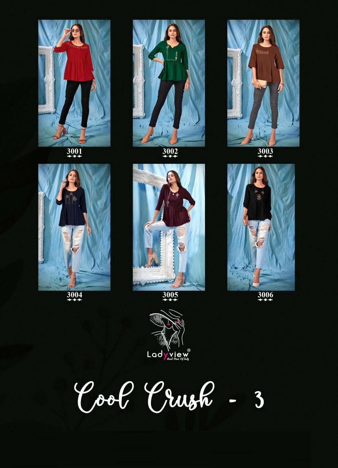 LADYVIEW PRESENTS COOL CRUSH VOL 3 HEAVY RAYON WHOLESALE TOPS