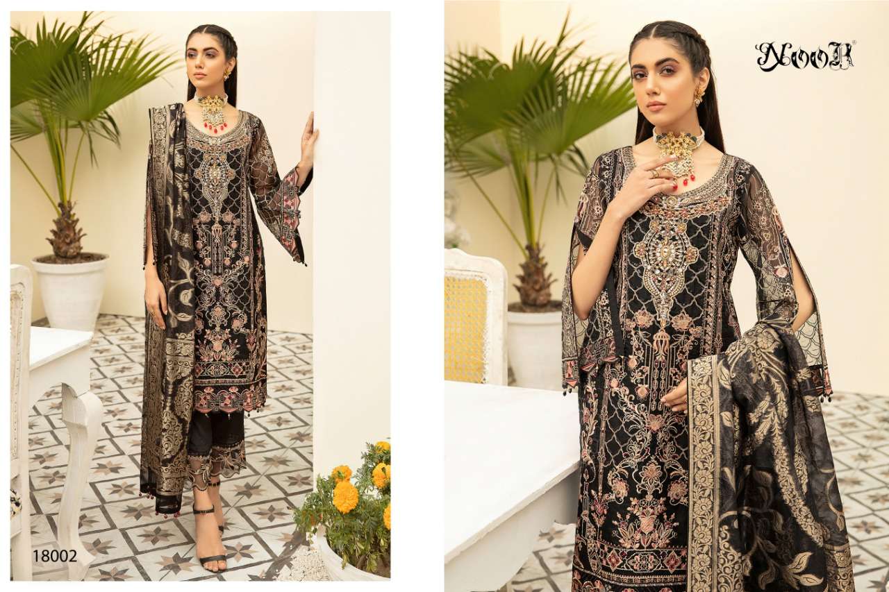 NOOR PRESENTS RANGOON VOL 3 GEORGETTE WITH EMBROIDERY WHOLESALE PAKISTANI SUIT