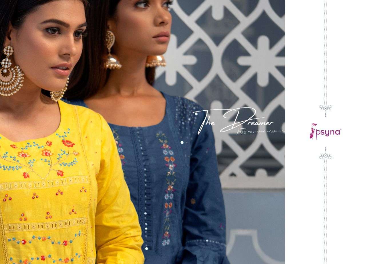 PSYNA PRESENTS PRECIOUS VOL 4 COTTON EMBROIDERY WHOLESALE GOWN