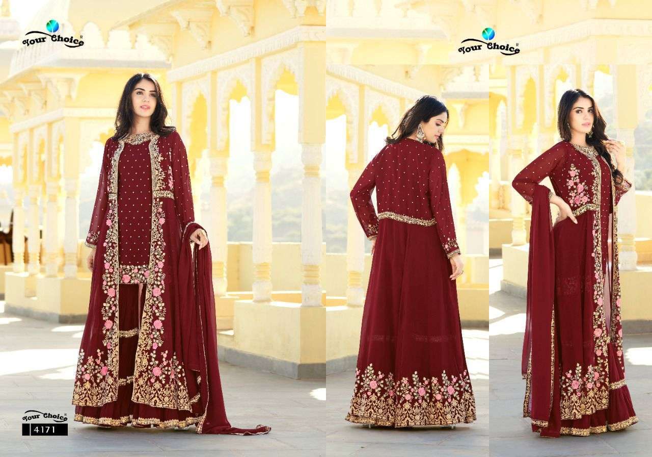 YOUR CHOICE PRESENTS FASHIONISTA GEORGETTE EMBROIDERY WHOLESAL SALWAR KAMEEZ