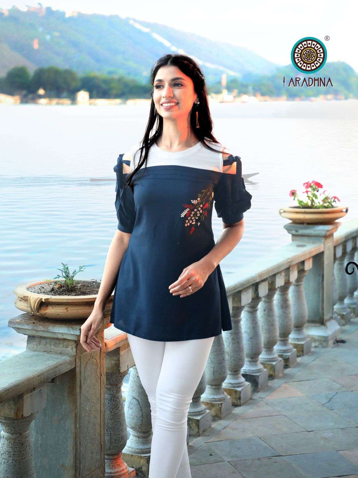 ARADHNA PRESENTS CLASSIC VOL 8 RAYON EMBROIDERY WHOLESALE WESTERN TOP