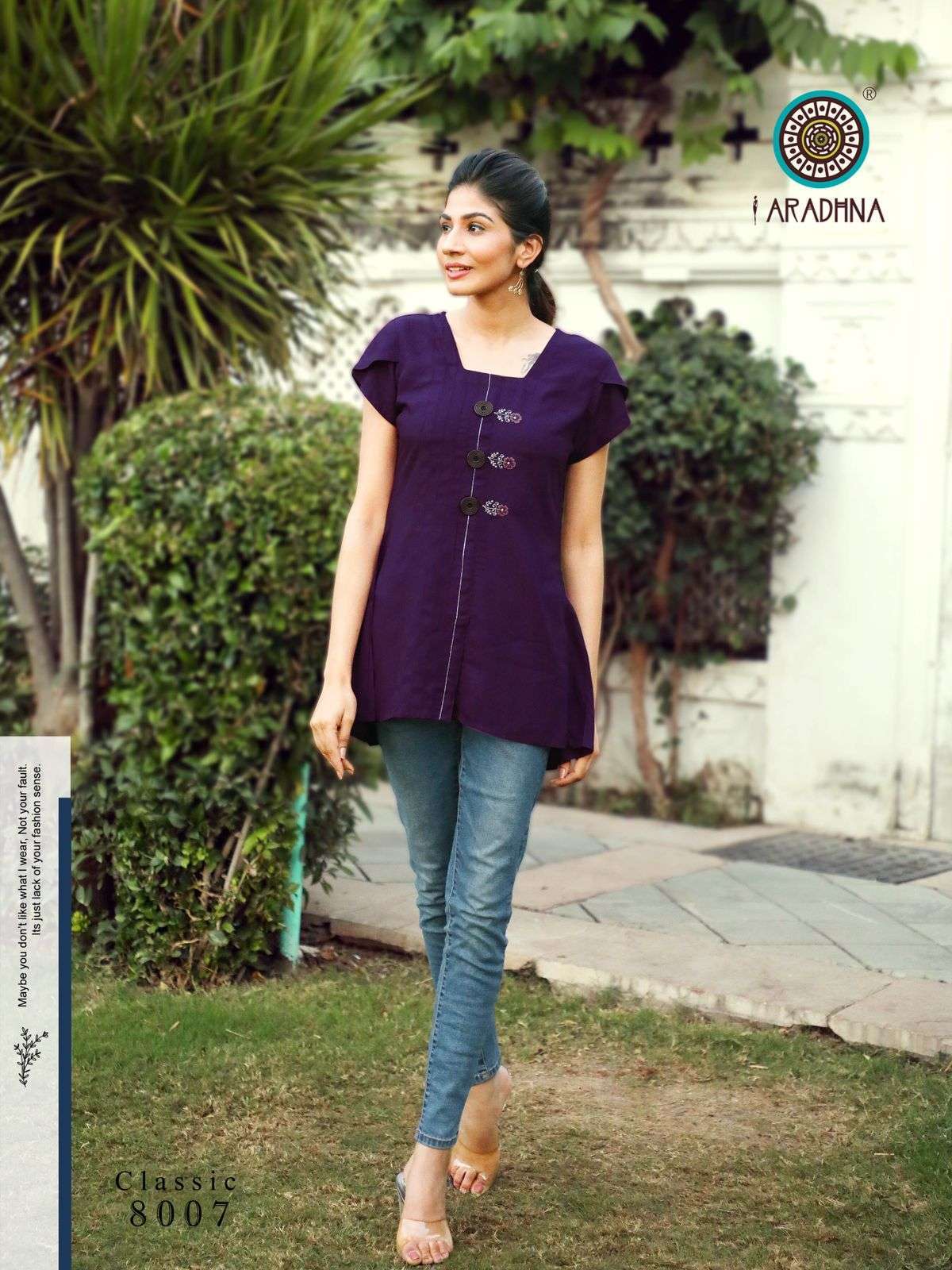 ARADHNA PRESENTS CLASSIC VOL 8 RAYON EMBROIDERY WHOLESALE WESTERN TOP
