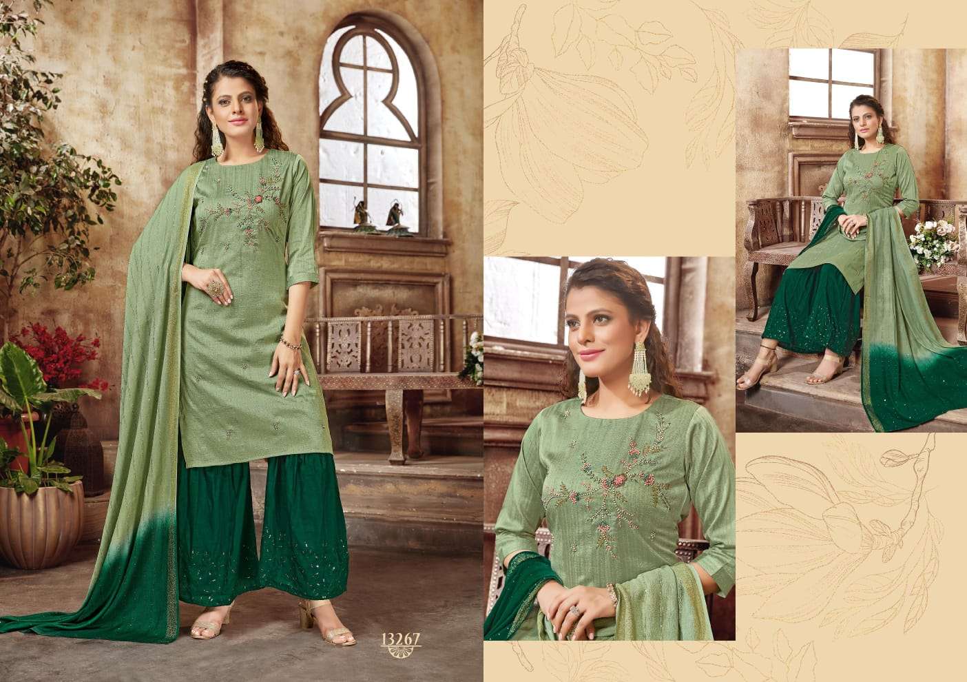KALAROOP PRESENTS SHILPI HEAVY FANCY FABRIC HANDWORK WHOLESALE READYMADE COLLECTION