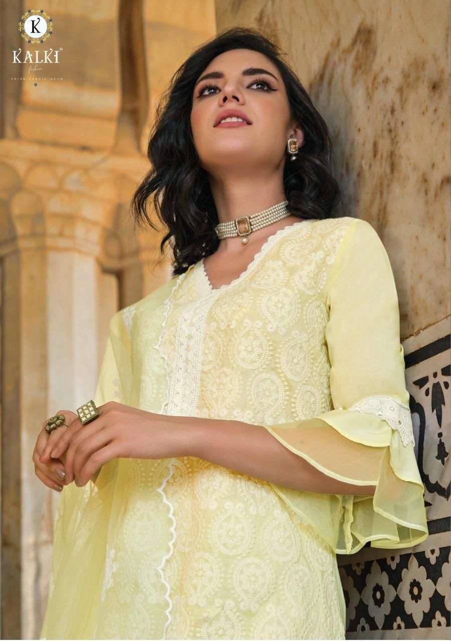 KALKI FASHION PRESENTS ZARBAB VISCOSE WITH FANCY WORK WHOLESALE READYMADE COLLECTION