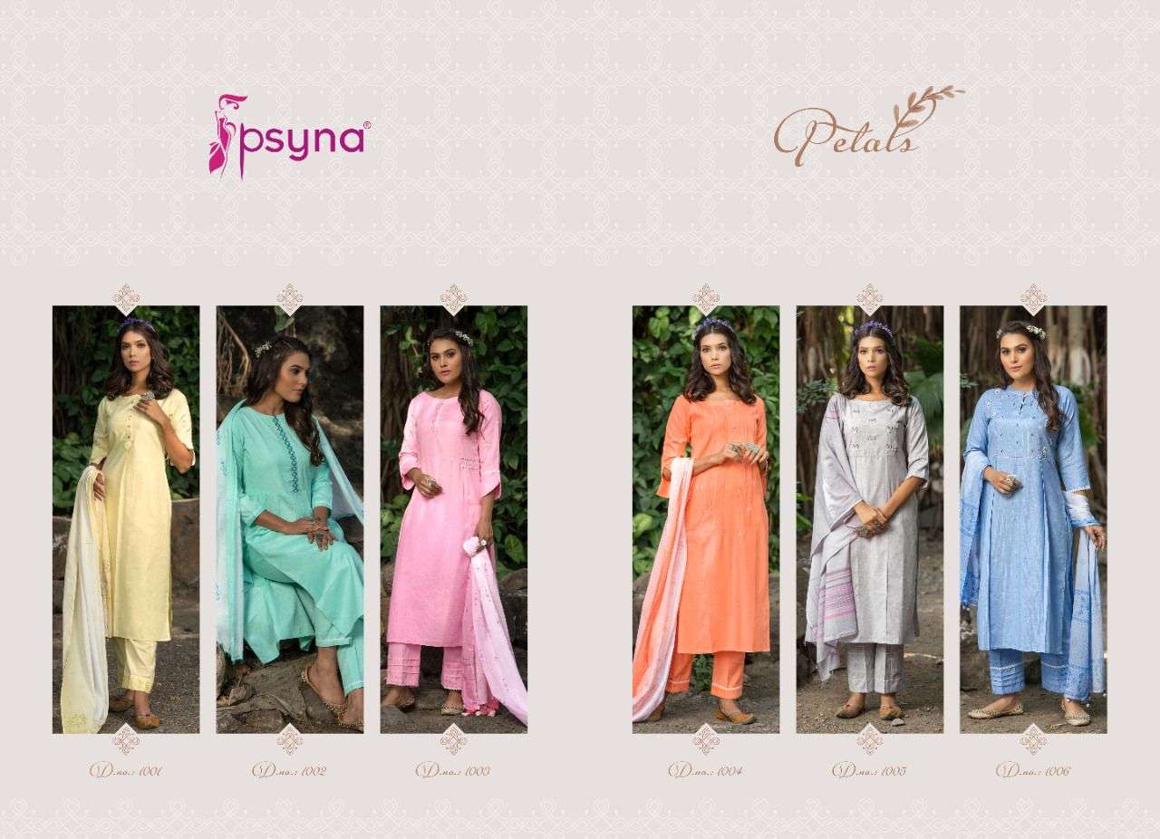 PSYNA PRESENTS PETALS COTTON LUREX WHOLESALE READYMADE COLLECTION