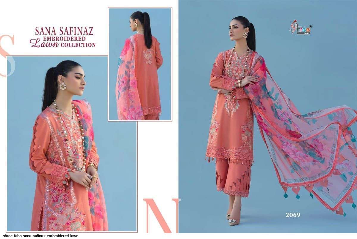 SHREE FAB PRESENTS SAFINAZ EMBROIDERED LAWN COLLECTION WHOLESALE PAKISTANI SUIT