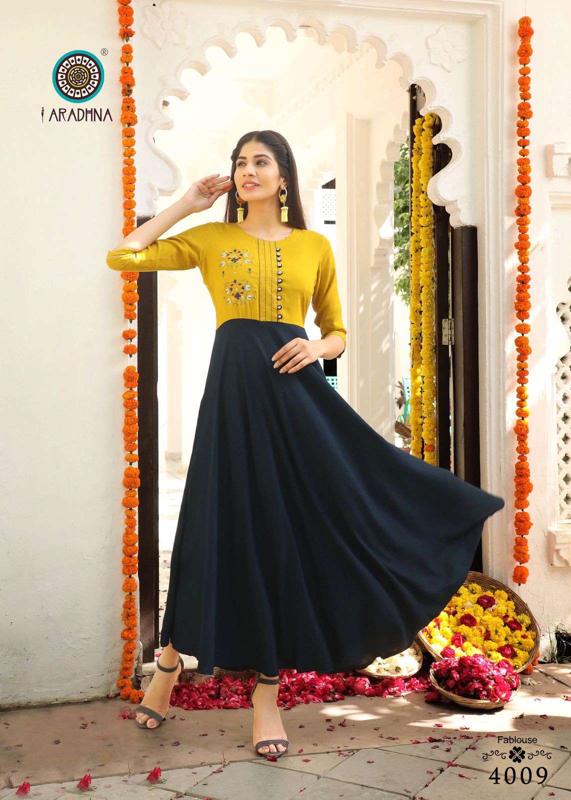 ARADHNA FASHION PRESENTS FABULOUS VOL 4 HEAVY RAYON EMBROIDERY WHOLESALE GOWN