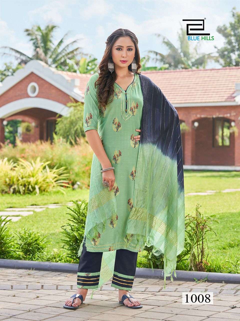 BLUE HILLS PRESENTS LOCKUP 1 HEAVY RAYON FOIL PRINT WHOLESALE READYMADE COLLECTION