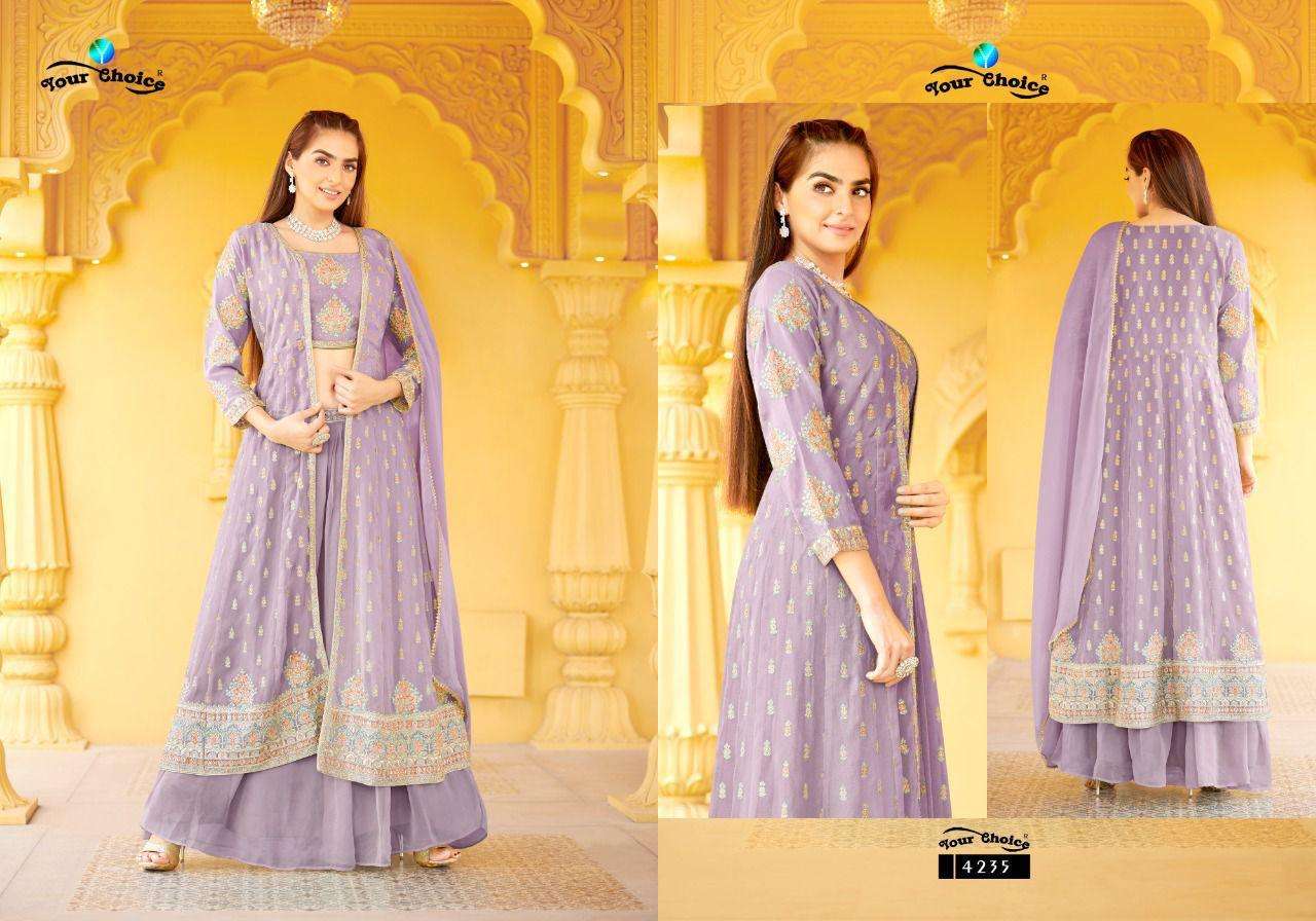 YOUR CHOICE PRESENTS GUCEE 3 BLOOMING GEORGETTE EMBROIDERY WHOLESALE SALWAR KAMEEZ