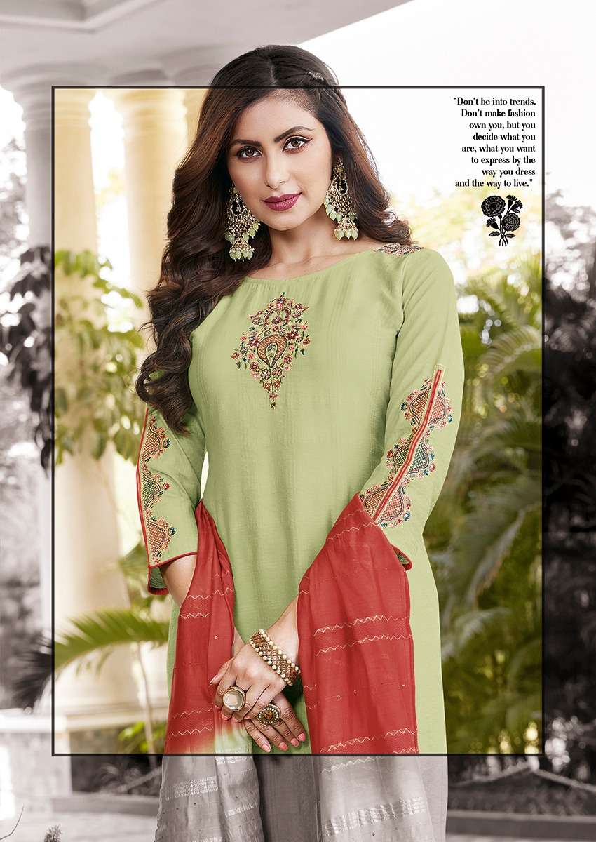 KOODEE PRESENTS SAHELI VOL 3 VISCOSE STRIP EMBROIDERY WHOLESALE READYMADE COLLECTION
