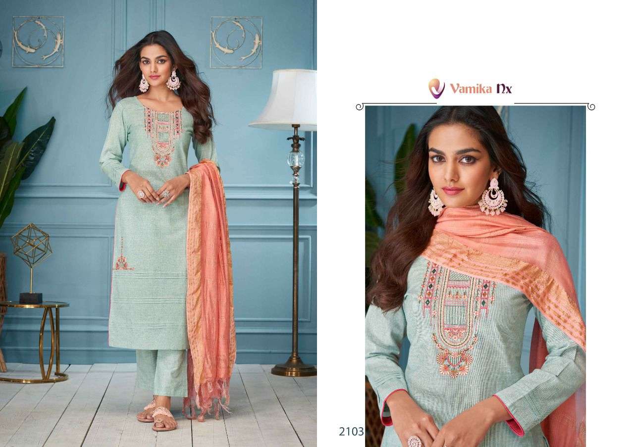 VAMIKA NX PRESENTS MANSOON PURE COTTON WITH EMBROIDERY WHOLESALE READYMADE COLLECTION