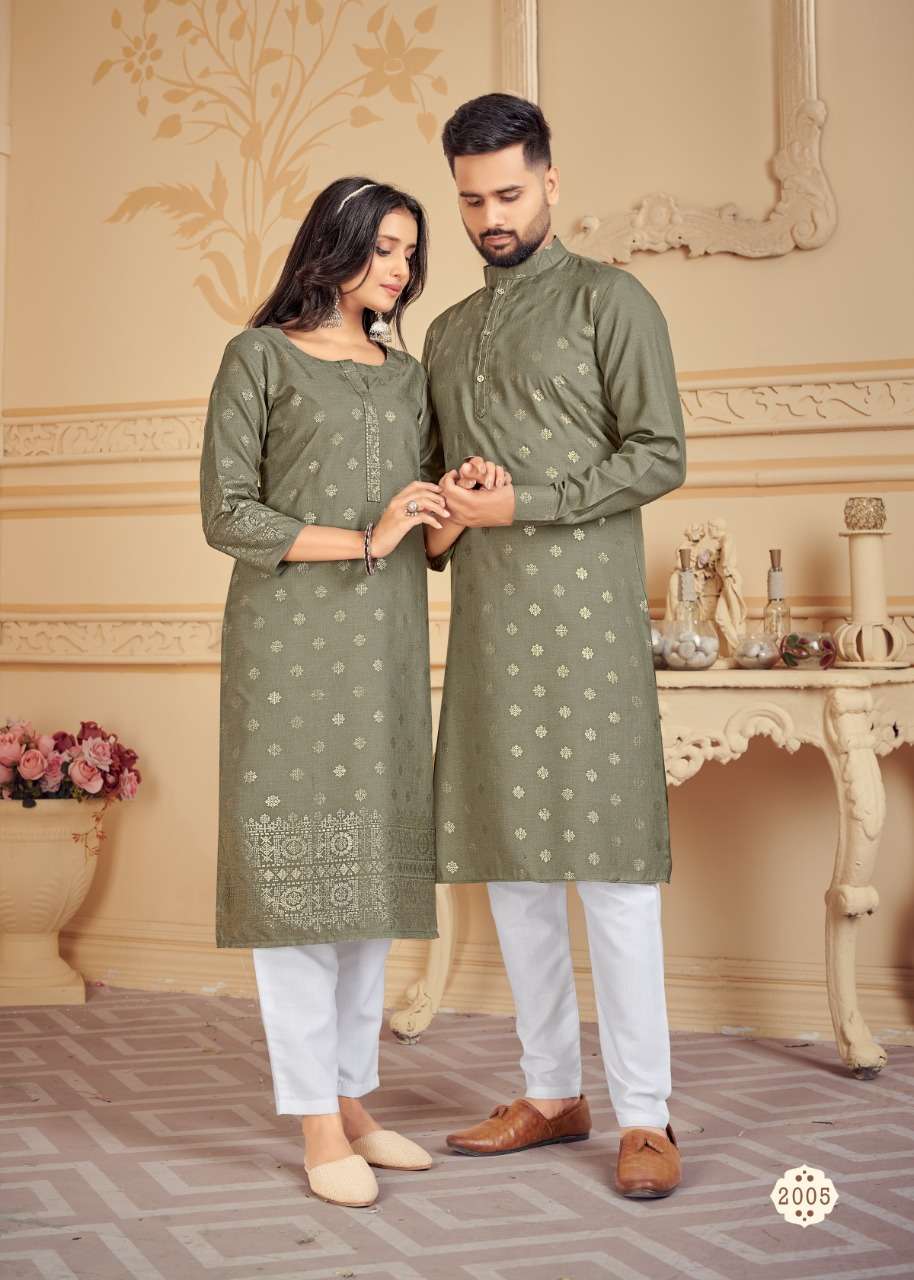 BANWERY FASHION PRESENTS COUPLE DREAM 2 PURE COTTON FOIL PRINT WHOLESALE REDYMADE COLLECTION